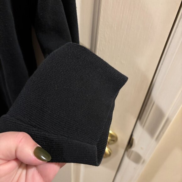 Polo Ralph Lauren Jeans Company Black Logo Long Sleeve V-Neck Sweater ~ Large - Picture 4 of 6